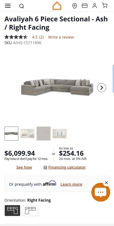 MOVING, NEED GONE: Ashley Furniture Sectional + Ottoman + Pillow - photo 4