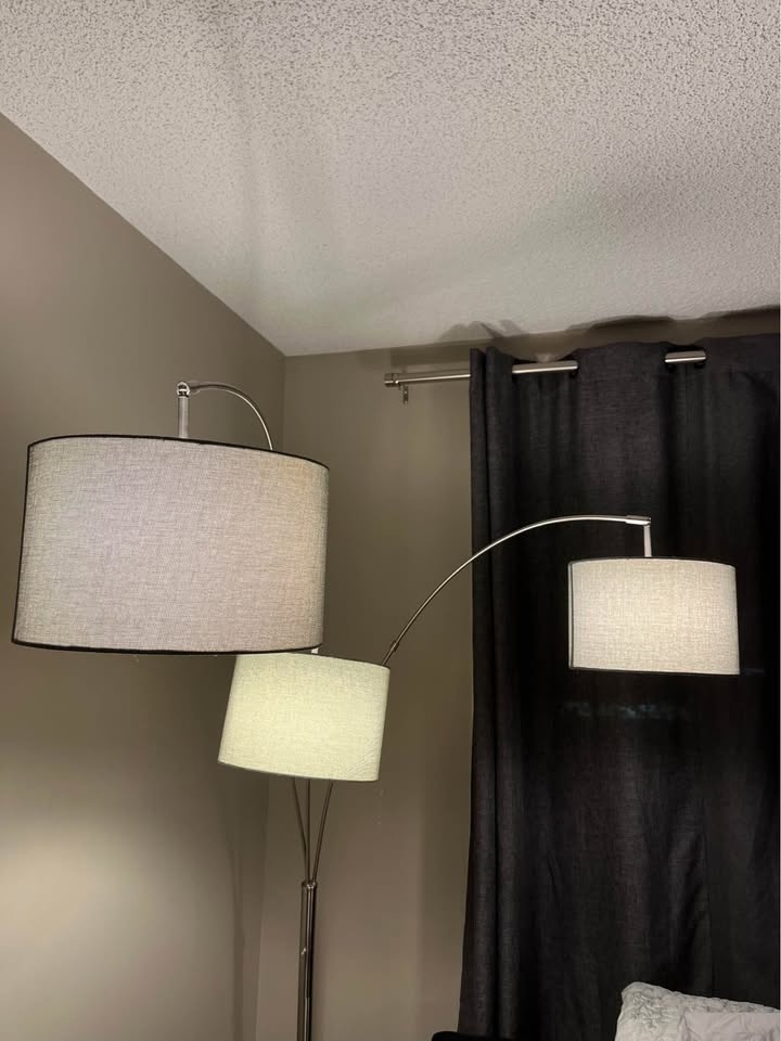 Large Arch Floor Lamp with 3 Shades & Marble Base - photo 2