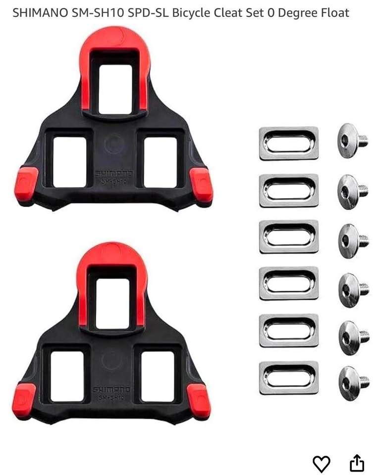 SHIMANO SM-SH10 SPD-SL Bicycle Cleat Set 0 Degree Float