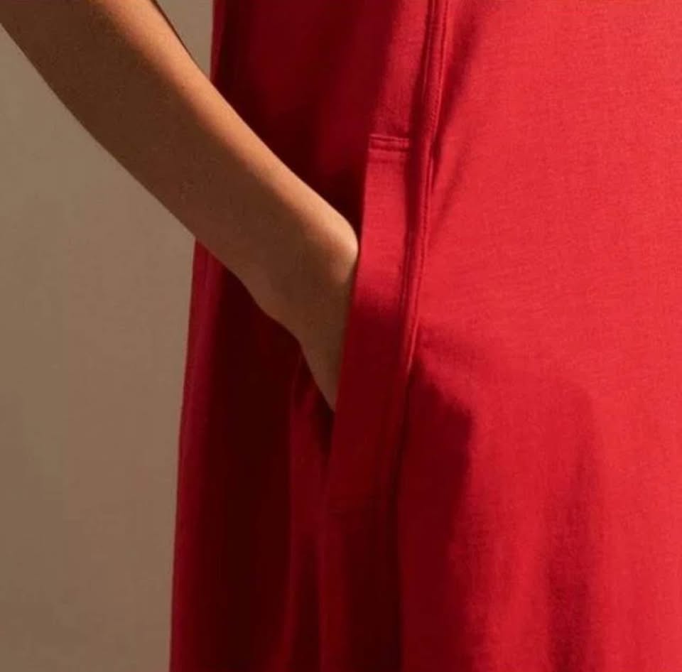 ME+EM Crew Neck Long Red Maxi Dress Size Large NEW - photo 5