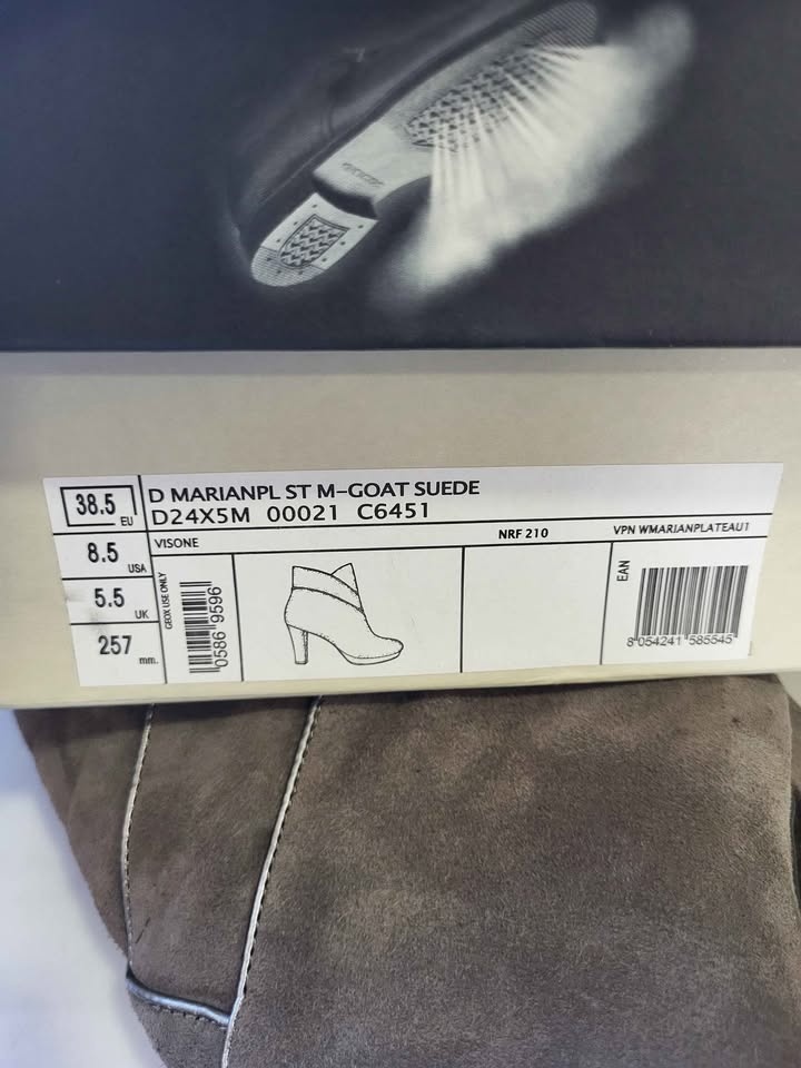 GEOX Suede Hi-Heel Ankle Boots - photo 3