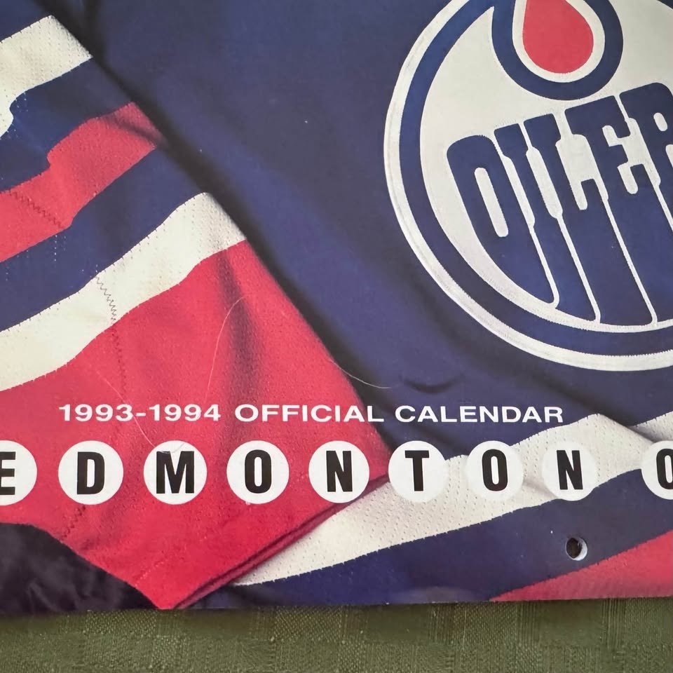 Edmonton Oilers 1993-94 Official Calendar - photo 2