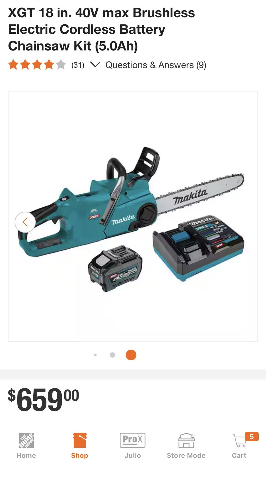 Makita Cordless Chainsaw