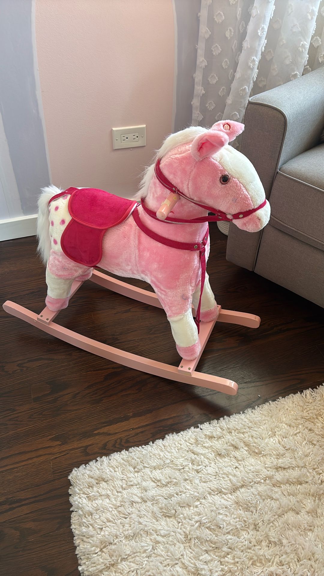 A Pink Rocking Horse
