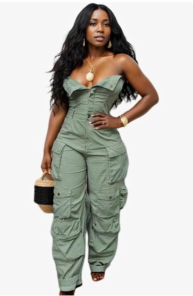 Sugey tube top army green jumper
