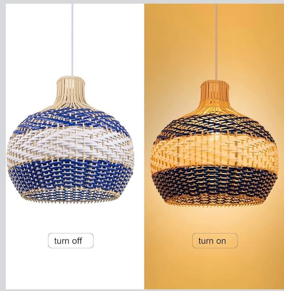 Boho Rattan Chandelier Pendant Light Fixture - photo 3