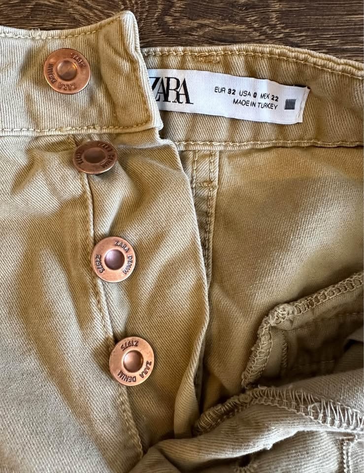 Zara High Waist Straight Pants - Size 0 - photo 4