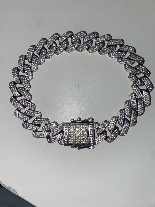925 Sterling Silver 8.25” Cuban Link Bracelet