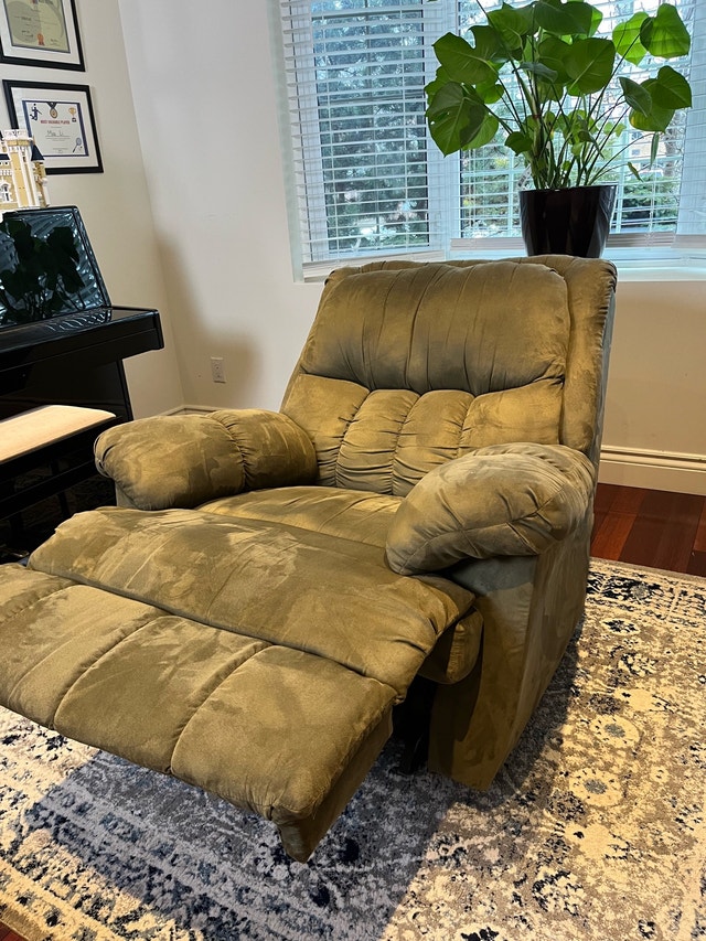 Olive Green Recliner - photo 2