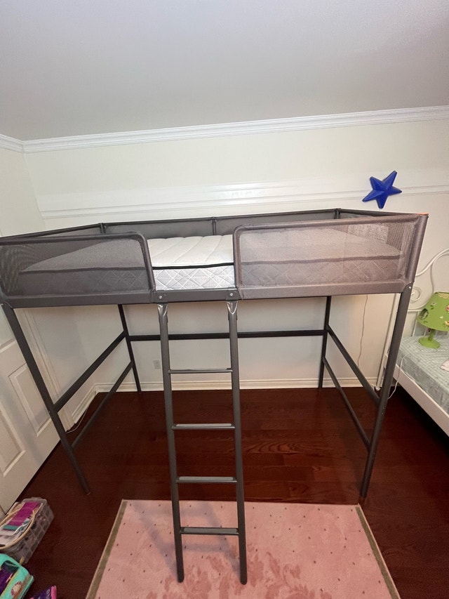Ikea Svarta Loft Bed With Sealy Mattress - photo 3