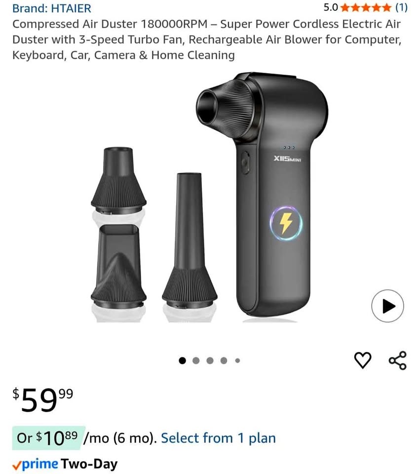 Rechargeable Air Duster - New