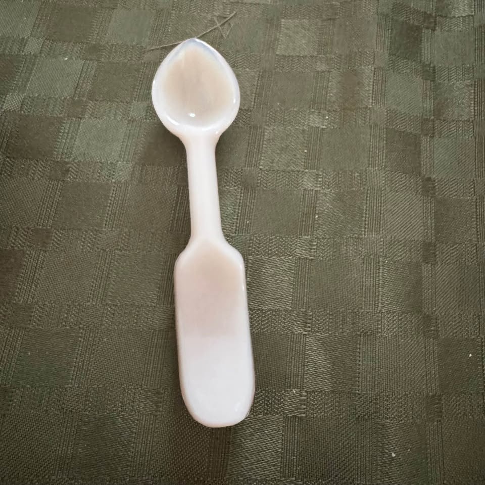 Milk glass /depression glass child's bowl and spoon - photo 3