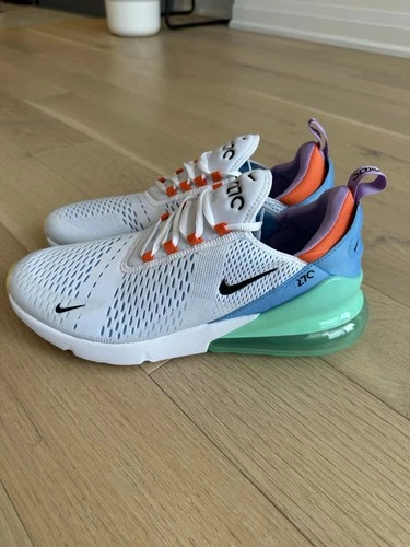 Nike Air Max 270 White/Black-Safety Orange Mens Size 13 BNIB