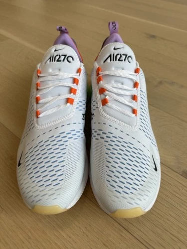 Nike Air Max 270 White/Black-Safety Orange Mens Size 13 BNIB - photo 2