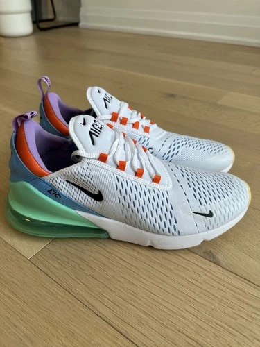 Nike Air Max 270 White/Black-Safety Orange Mens Size 13 BNIB - photo 5