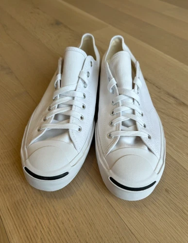 CONVERSE Jack Purcells Men’s Size 13 White Canvas - photo 2