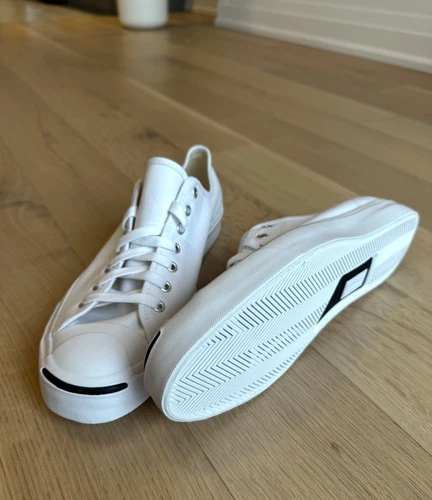 CONVERSE Jack Purcells Men’s Size 13 White Canvas - photo 3