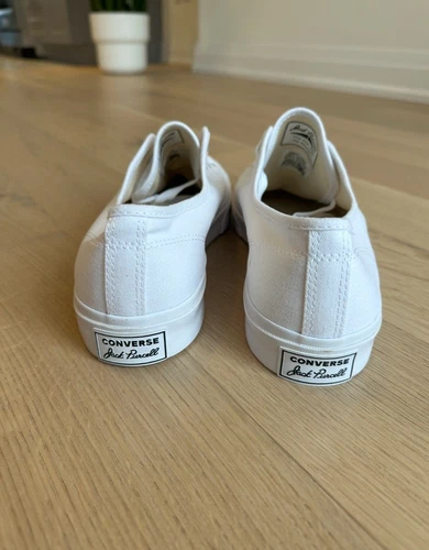 CONVERSE Jack Purcells Men’s Size 13 White Canvas - photo 4