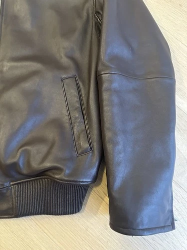 MASSIMO DUTTI Leather Brown Jacket Men’s Size XL - photo 3