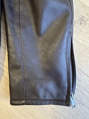 MASSIMO DUTTI Leather Brown Jacket Men’s Size XL - photo 5