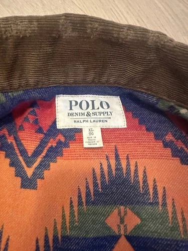 Ralph Lauren Polo Denim Aztec Jacket Men's XL - Rare & Discontin - photo 3