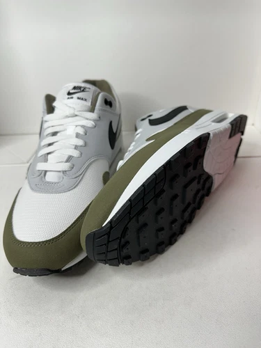 Nike Air Max 1 White/ Black/ Medium Olive Men’s Size 13 - photo 3