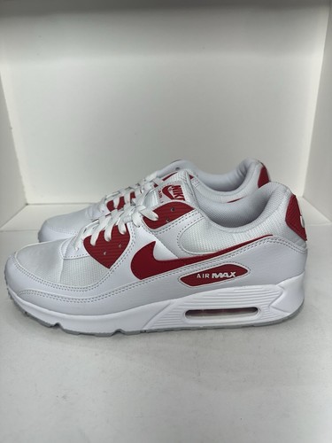 Nike Air Max 90 ‘White University Red- Grey fog’ Men’s Size 13