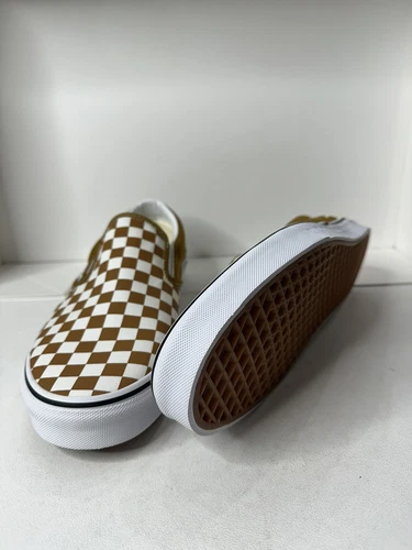 Vans Classic Slip-on Checkerboard Gold/White Men's 13 BNIB - photo 3