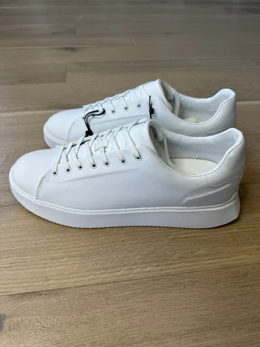 Zara Mens White Minimalist Thick Sole Size 14