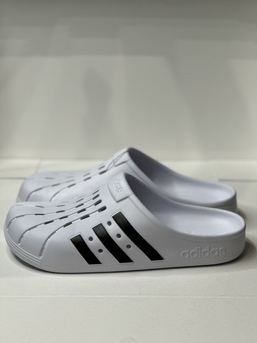 Adidas Adilette Clogs White/Black Men's Sandals Size 13