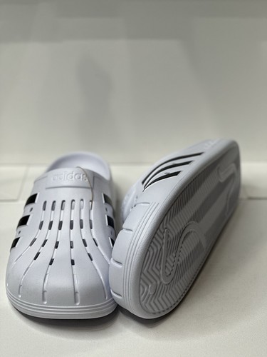 Adidas Adilette Clogs White/Black Men's Sandals Size 13 - photo 2