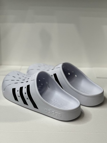 Adidas Adilette Clogs White/Black Men's Sandals Size 13 - photo 3
