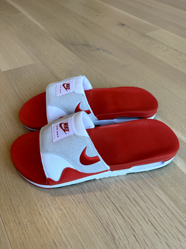 Nike Air Max 1 Slide WHITE/UNIVERSITY RED-BLACK Size 13