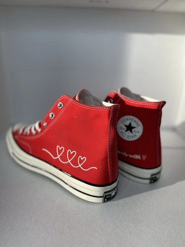Converse High 70 Valentine Red/white Men’s Size 13 - photo 4