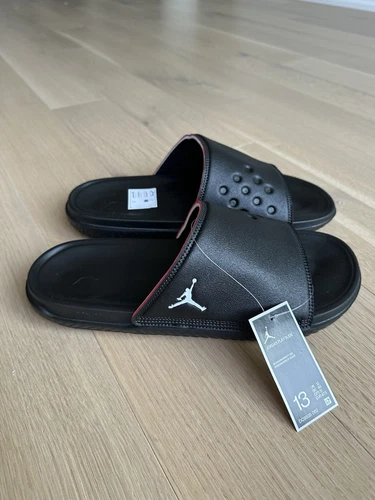 NIKE JORDAN PLAY SLIDE Men’s 13 BLACK/UNIVERSITY RED - photo 3