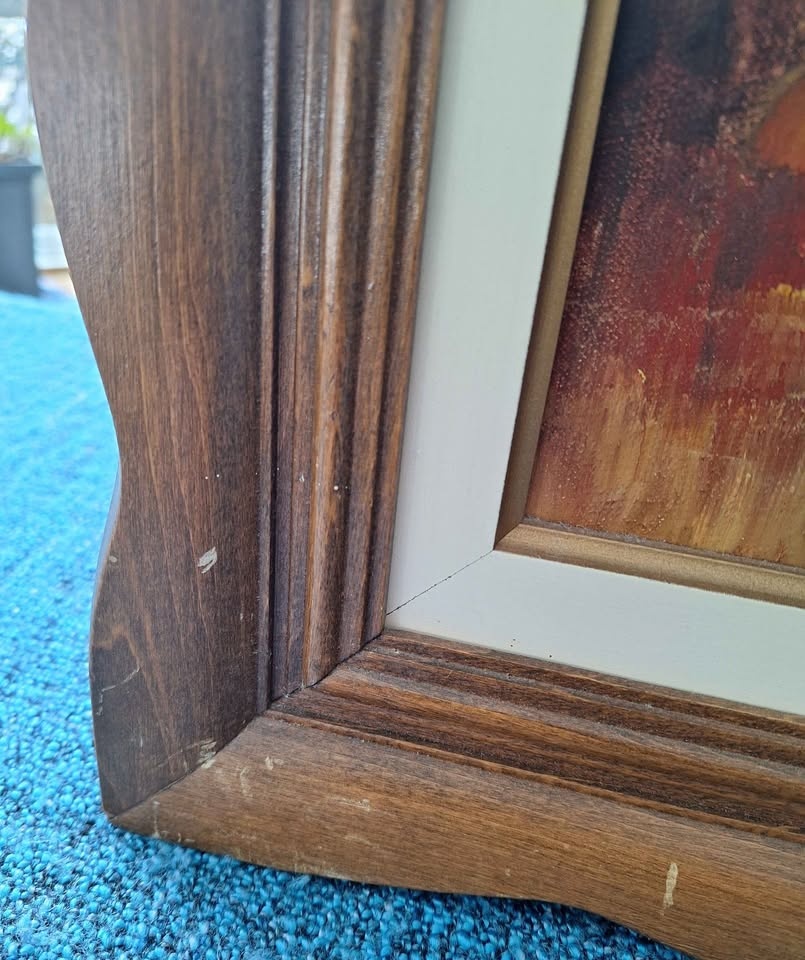 Vintage Floral Still Life Oil Painting on Canvas - photo 3