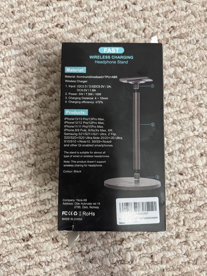 Headphone Stand with Wireless Charger - photo 2