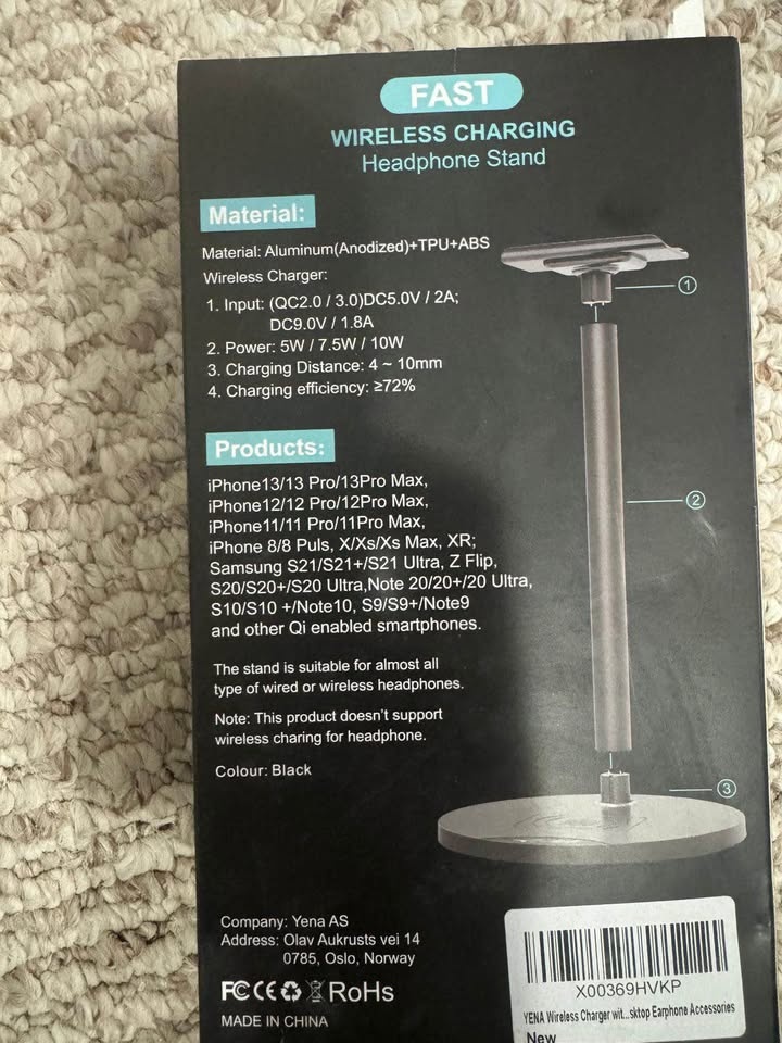 Headphone Stand with Wireless Charger - photo 3