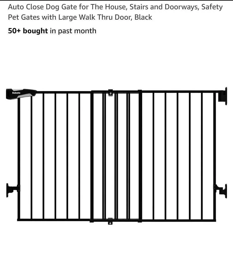 Babio Auto-Close Pet/kids Gate with Walk-Thru Door thumbnail