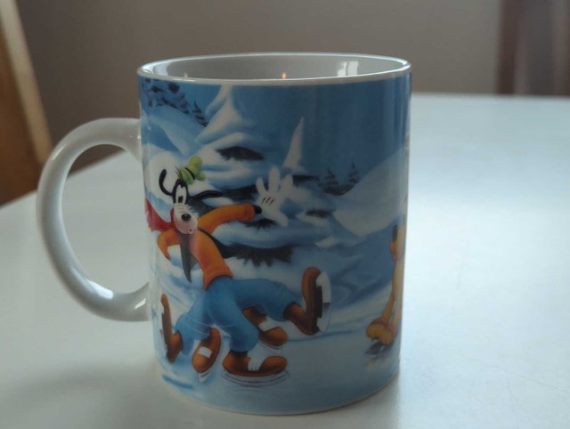 Winter Scene Mug with Disney Characters