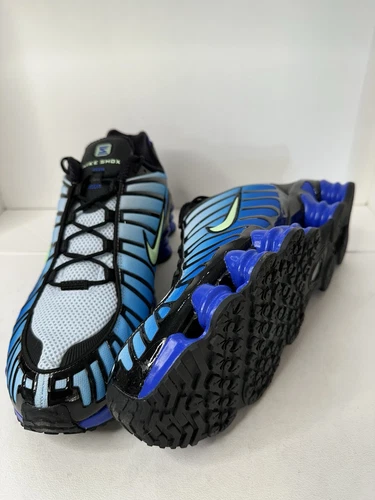 NIKE SHOX TL BLACK/VAPOR GREEN-RACER BLUE Men’s Size 14 BNIB - photo 3