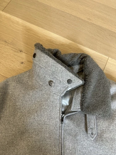 Suit Supply Bomber Wool Jacket Men's Size XL Grey - photo 5