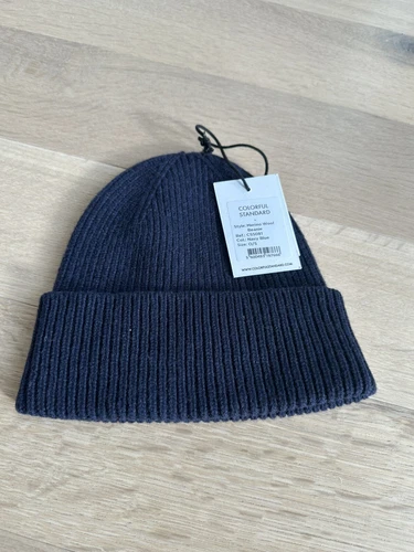 Colourful Standard Merino Wool Beanie Navy Blue One Size