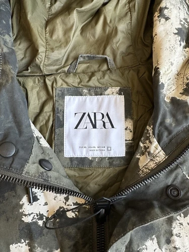 Zara Spring Light Jacket Green/Cream/Black Men's XL - photo 3