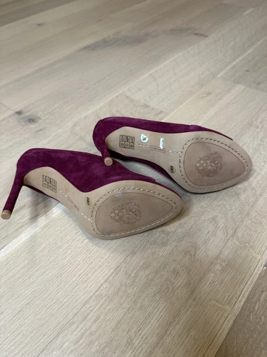 Vince Camuto Peep Toe Heels Burgundy Suede Women’s Size 6.5M - photo 5
