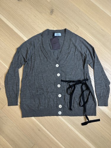 Prada Women's 100% Virgin Wool Cardigan Size 42