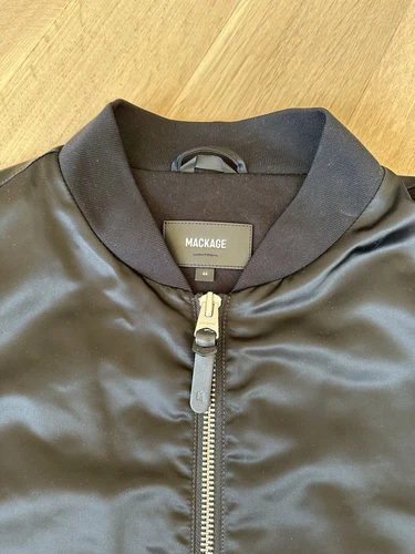 Mackage Ragner-Z Bomber Jacket Black Men’s Size 44 - photo 5