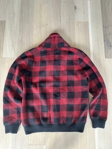Polo Ralph Lauren Plaid Cardigan (Blue Label) Red/Black Size Lar - photo 3