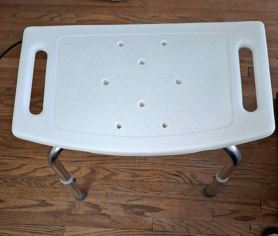 Shower chair with handles and adjustable height