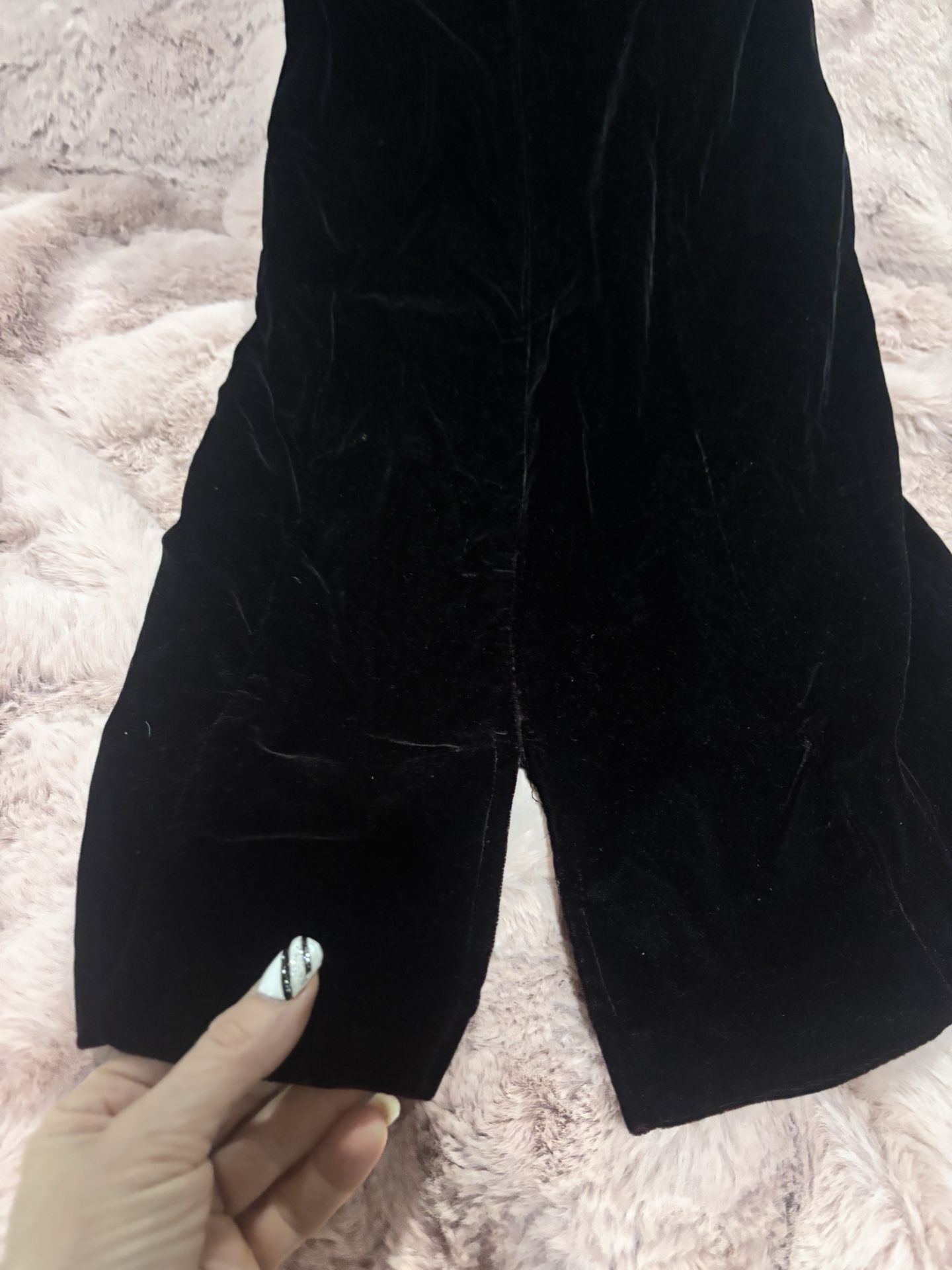 Vintage Karen Lucas for Niki Black Velvet Dress | Size 12 | Made